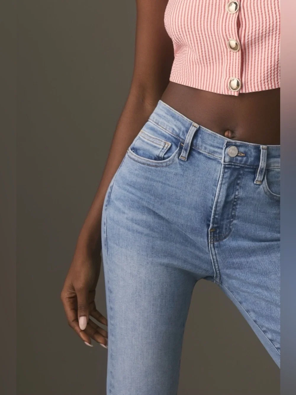 FRAME DENIM LE HIGH SKINNY CROP COLORADO DESIGNER DENIM JEANS SZ 27 - Picture 3 of 15